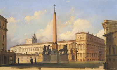 Piazza del Quirinale, 1847 - Ippolito Caffi